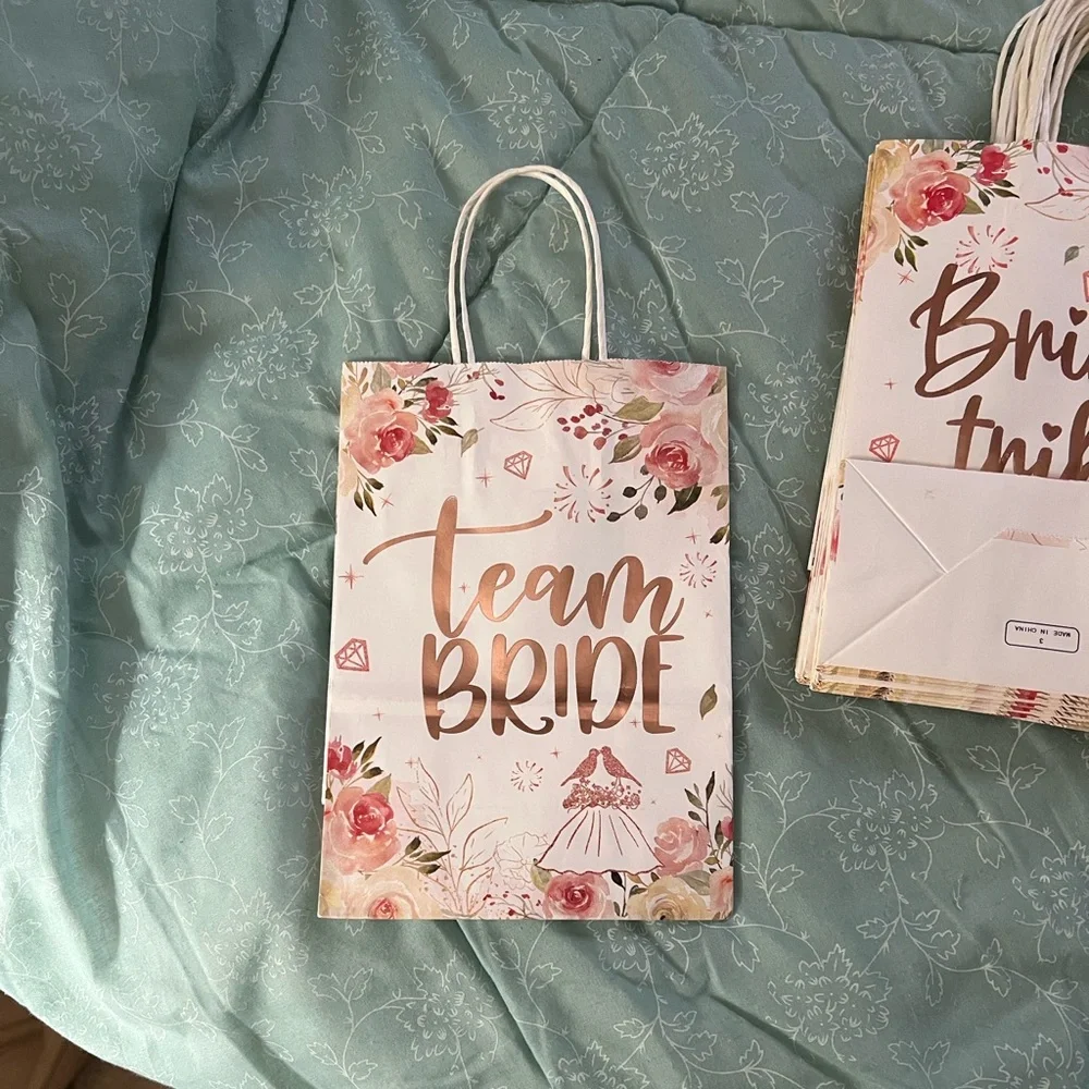 11 Bride Tribe Team Bride Floral Gift Bags